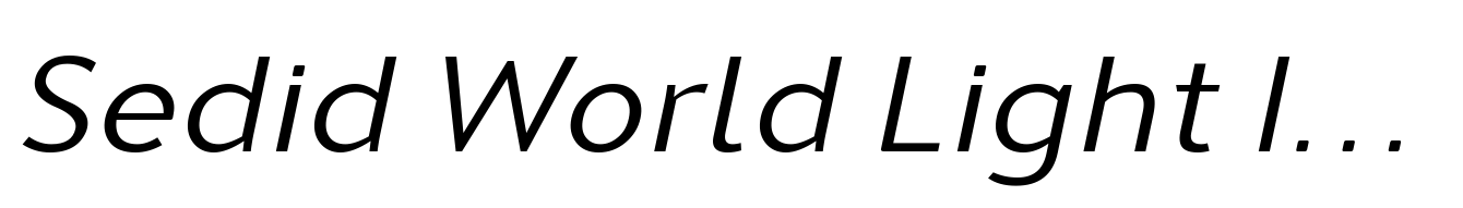 Sedid World Light Italic Exp